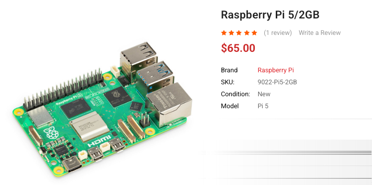 Pi 5, 2GB RAM. Enough for most workflows